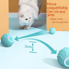 Interactive Smart Cat Toy Rolling Ball USB Teasing Kittens