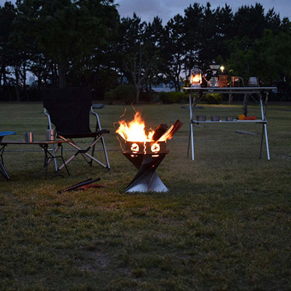 Faltbarer Lagerfeuerofen aus Edelstahl