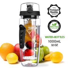 Fruit tea compartment plastic bottle button cover tritan sports bottle