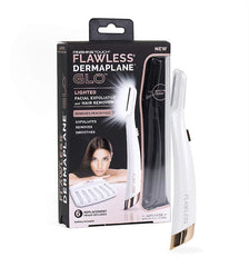 Flawless Dermaplane Facial Exfoliator & Hair Remover - Achieve Brighter, Smoother Skin