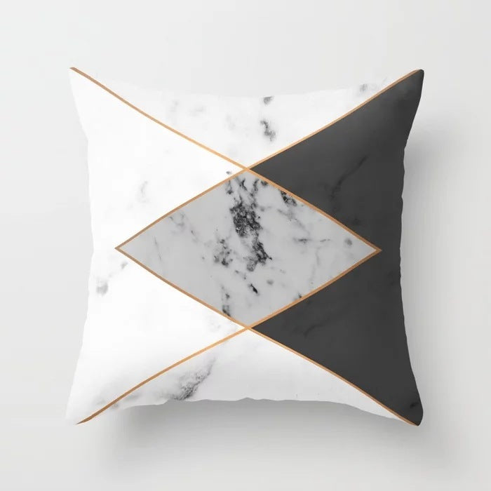 Nordic Pink Geometric Pillowcase Modern Luxury for Sofa, Bed & More