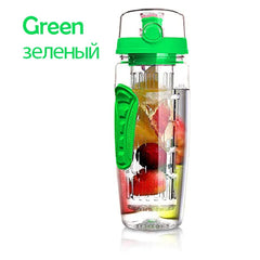 Fruit tea compartment plastic bottle button cover tritan sports bottle