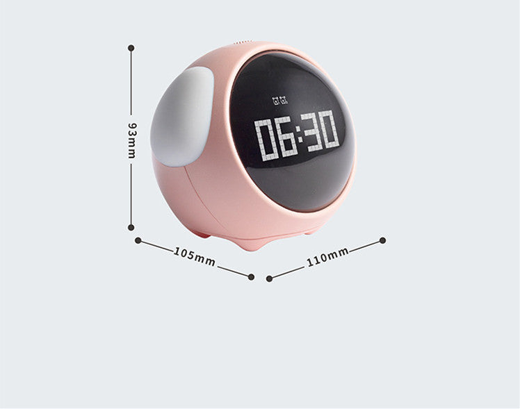 Cute Alarm Clock Wake-Up Light with Pixel Expression