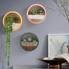 Modern Round Iron Wall Vase