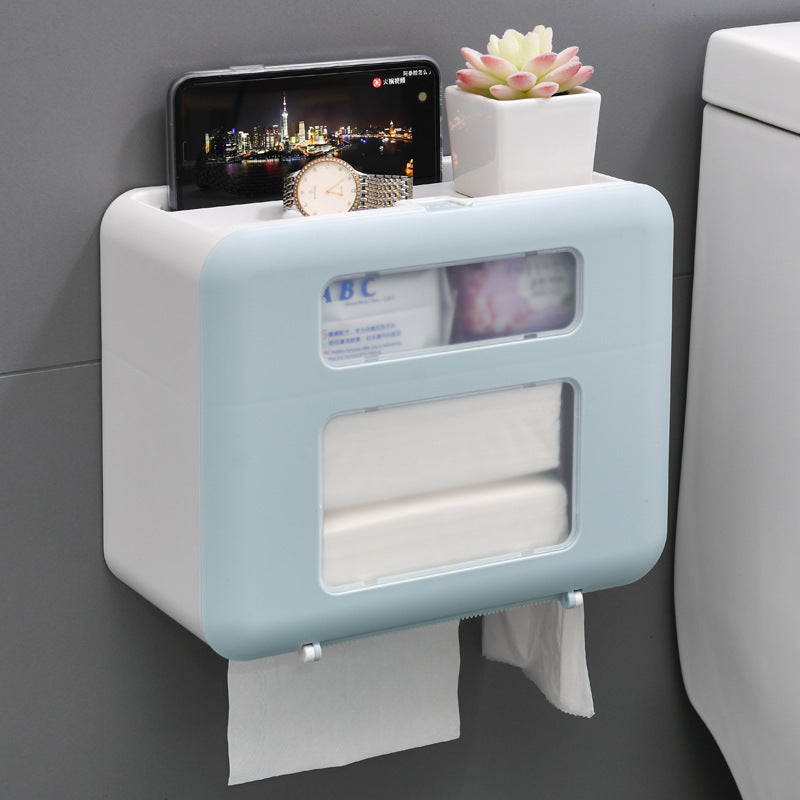 Space-Saving Toilet Paper Holder | Wall Mounted Bathroom Organizer