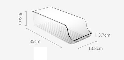 Organizador para refrigerador, soporte transparente para bebidas, nevera, congelador, cocina, contenedores de almacenamiento, gabinetes 