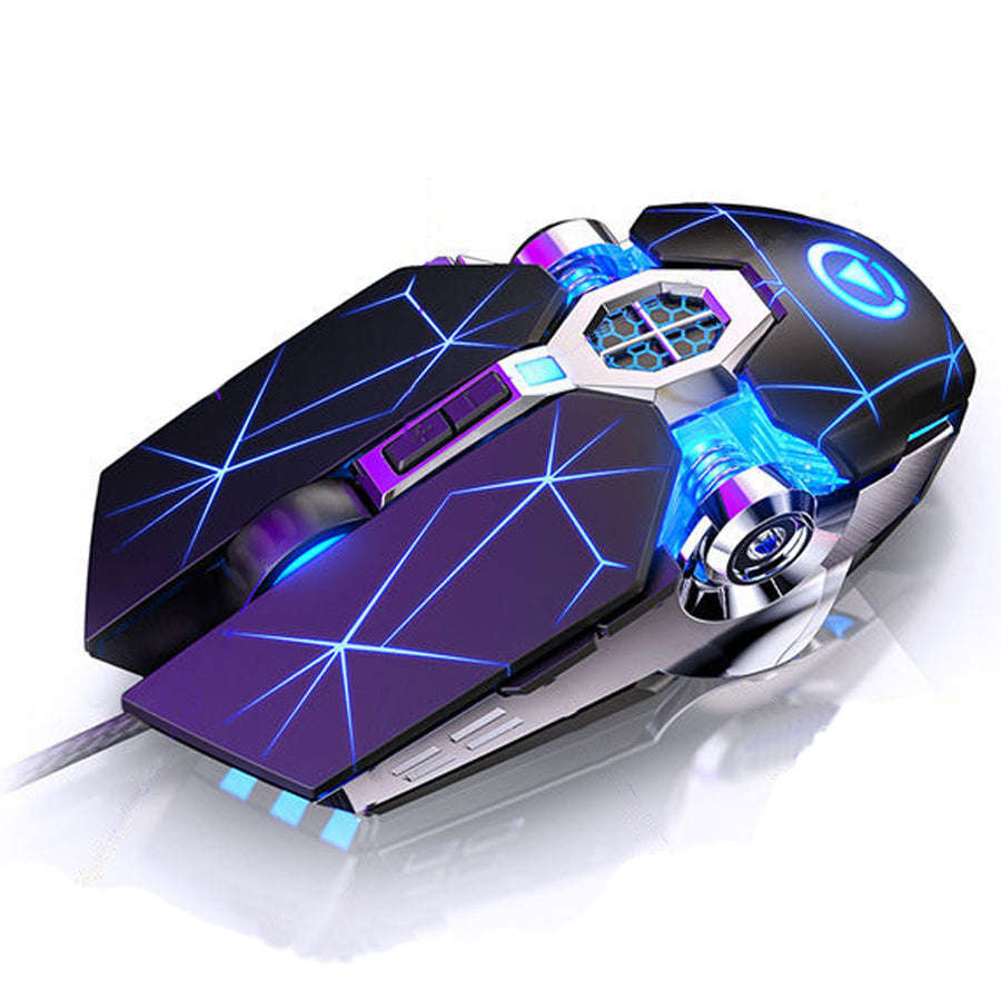 Wired Gaming Mouse with Silent Mechanical Clicks