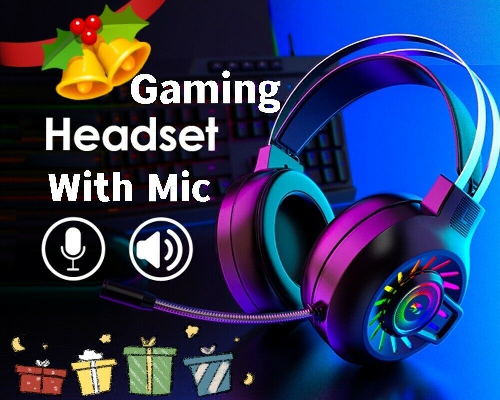 3,5-mm-Gaming-Headset mit Mikrofon für PC, PS4, Nintendo