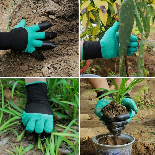 Gartenhandschuhe mit Krallen | Wasserdicht, atmungsaktiv, Universalgröße