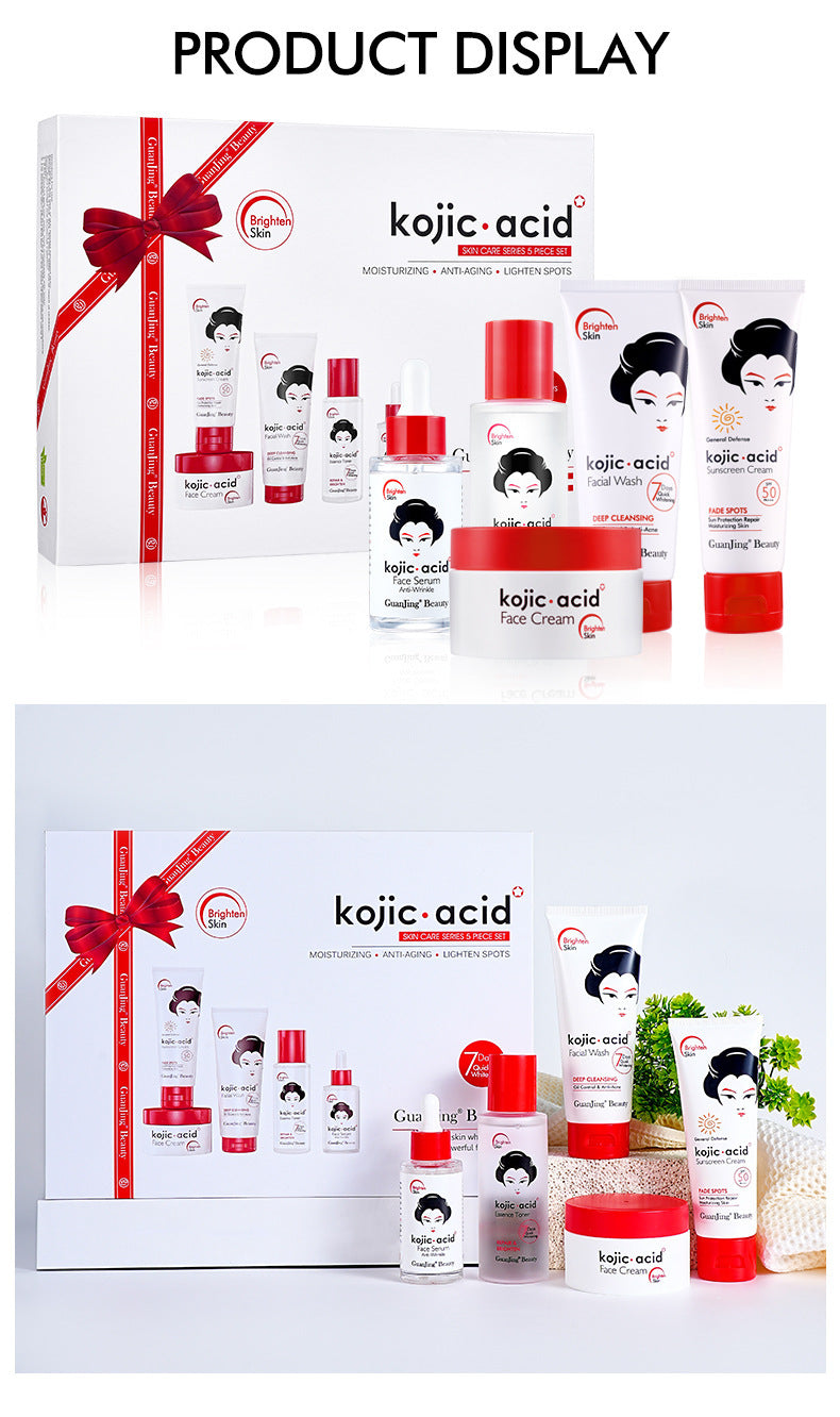 Kojic Acid Toner & Lotion Set for Brighter, Even Skin Tone,Natural Skin Brightening