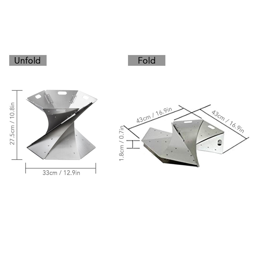 Foldable Stainless Steel Bonfire Heate