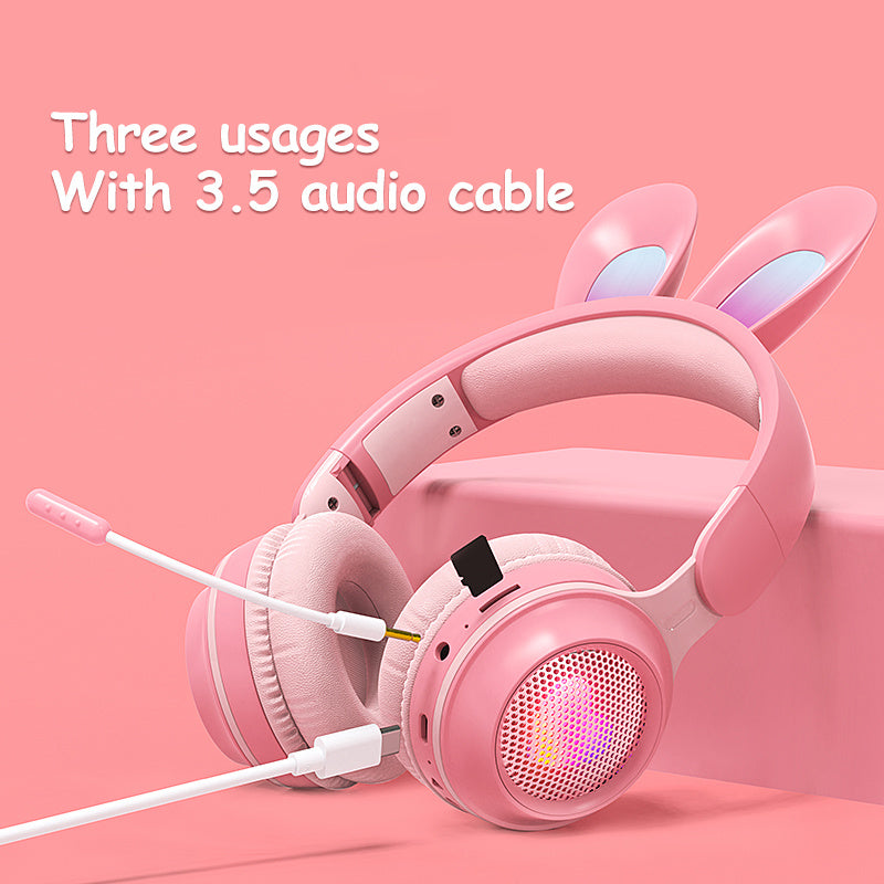 Auriculares inalámbricos con orejas de conejo con Bluetooth 5.0