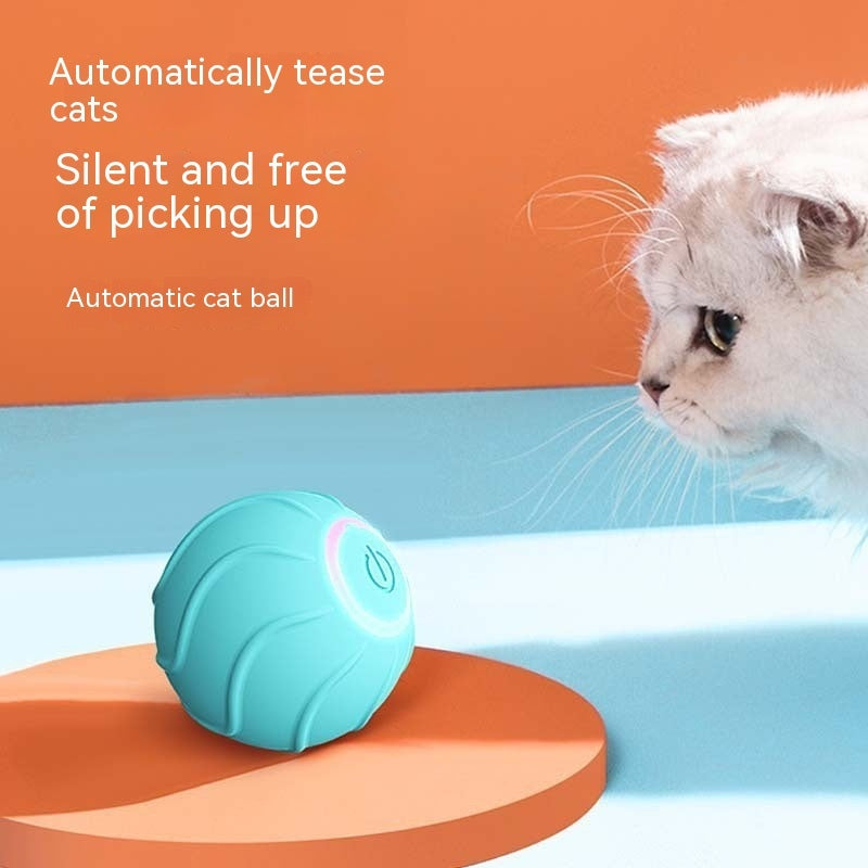 Interactive Smart Cat Toy Rolling Ball USB Teasing Kittens