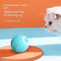 Juguete interactivo inteligente para gatos, bola rodante, USB, para burlarse de gatitos