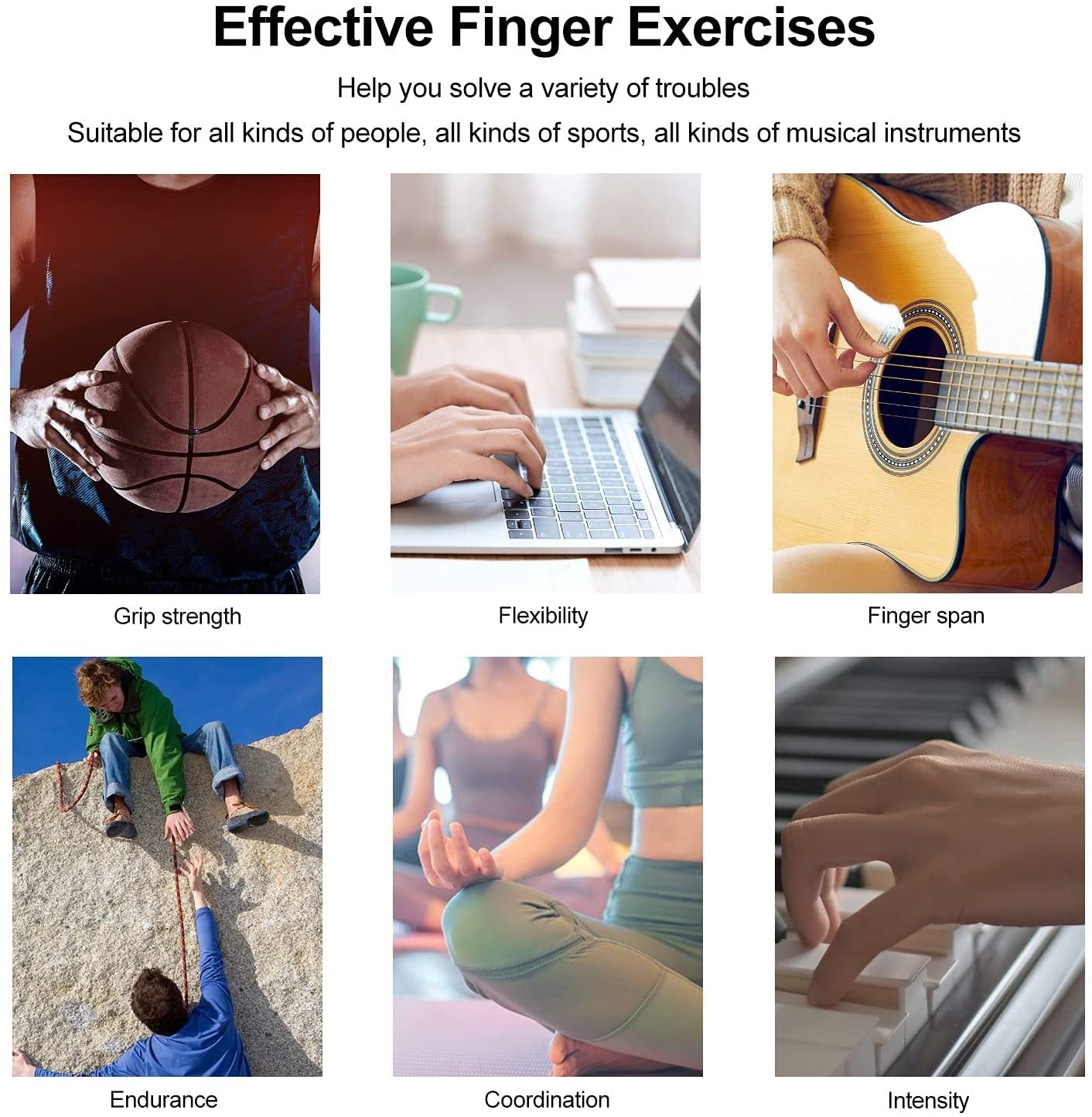 Silicone Finger Exercise Grip Trainer