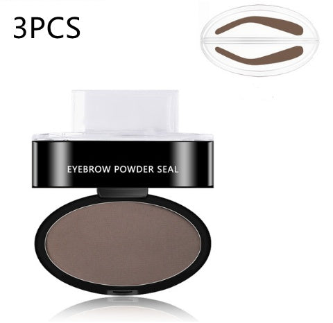 Waterproof Eyebrow Powder Stamp Stencil Kit