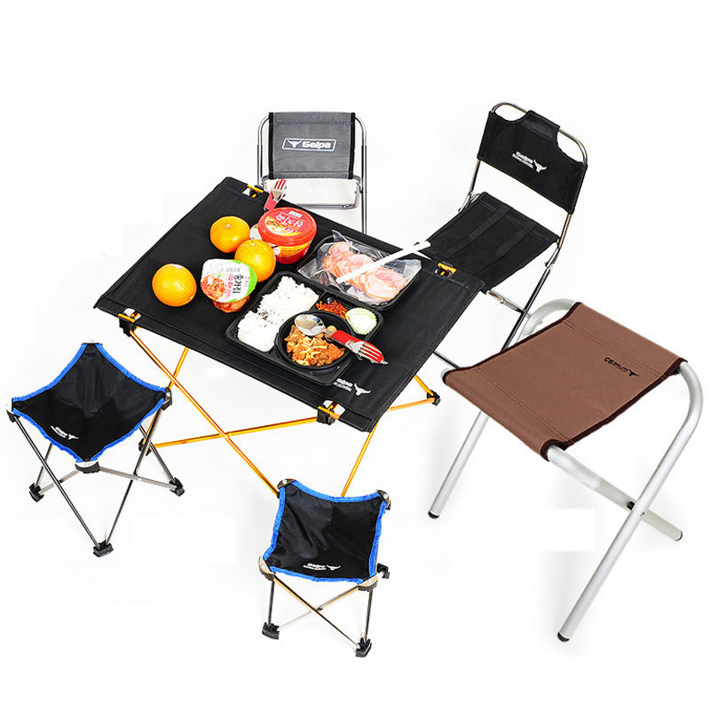 Mesa de camping plegable y ligera