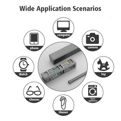 Kit de reparación de teléfonos y portátiles todo en uno, limpieza de polvo y herramientas de desmontaje