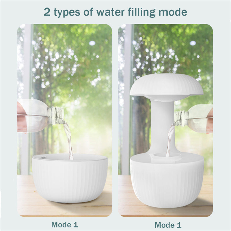 Humidificador de aire con gotas de agua levitantes