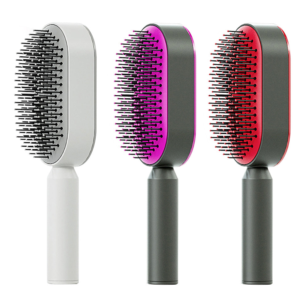 One-Click Clean Hair Brush Anti-Static & Gentle on Scalp - Massage Comb for Healthy Hair Growth