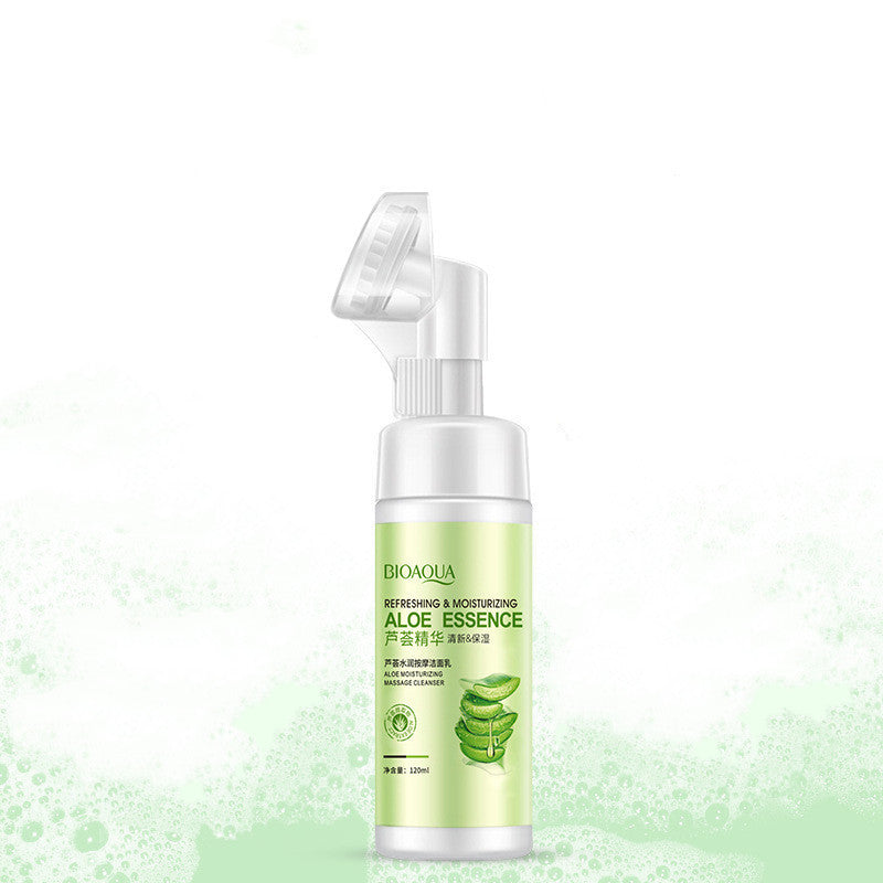 Foaming Aloe Vera Cleanser Hydrating Bubble Foam for Makeup Removal & Massage