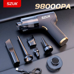 SZUK 98000PA aspiradora de coche Mini potente máquina de limpieza fuerte succión de mano para coche inalámbrico portátil electrodomésticos