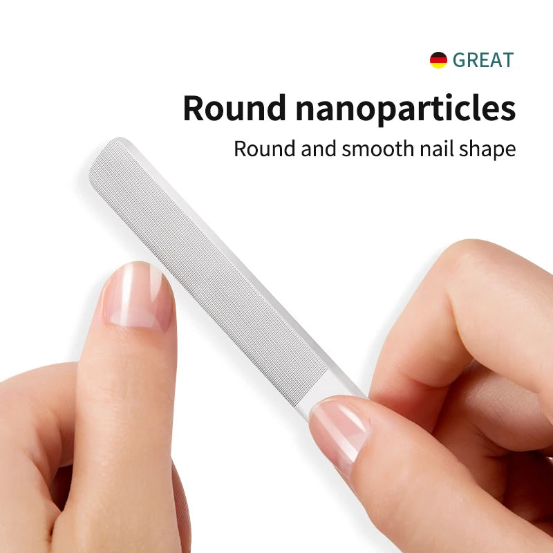 Nano Glass Nail Files Professional Polishing Manicure Art Tool  Washable make nails brighten easily like nail polish