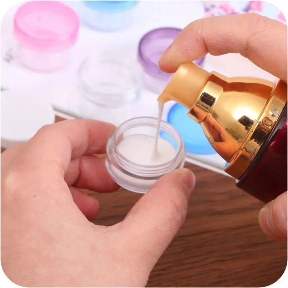 12PCS 3g Empty Clear Plastic Sample Containers with Lids Cosmetic Pot Jars Small  Containers for Lip Balms, Lotion, Powder