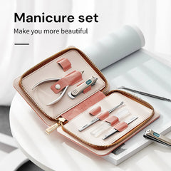 MR.GREEN Manicure Set Pedicure Sets Nail Clippers Tools Stainless Steel Professional Nail Scissors Cutter Travel Case Kit 7in1