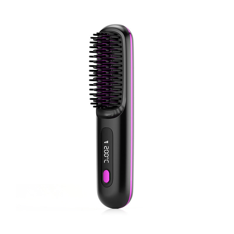 Cordless 2-in-1 Hair Straightener Brush