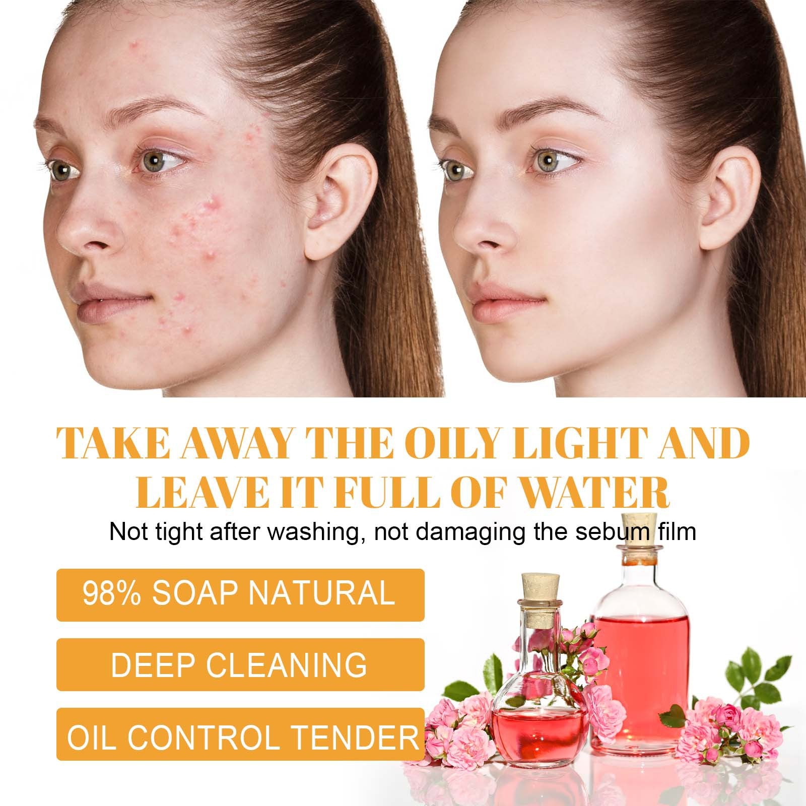 Limpiador facial iluminador y limpiador profundo de la piel brillante Cúrcuma, niacinamida, ácido kójico