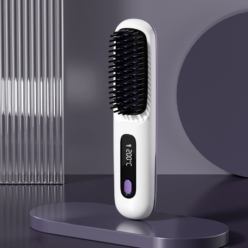 Cordless 2-in-1 Hair Straightener Brush