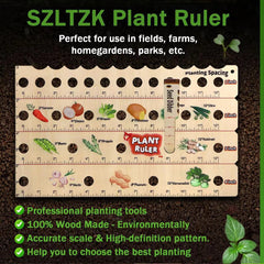 Pflanzlineal aus Holz für Setzlinge | Multifunktionales Gartenwerkzeug