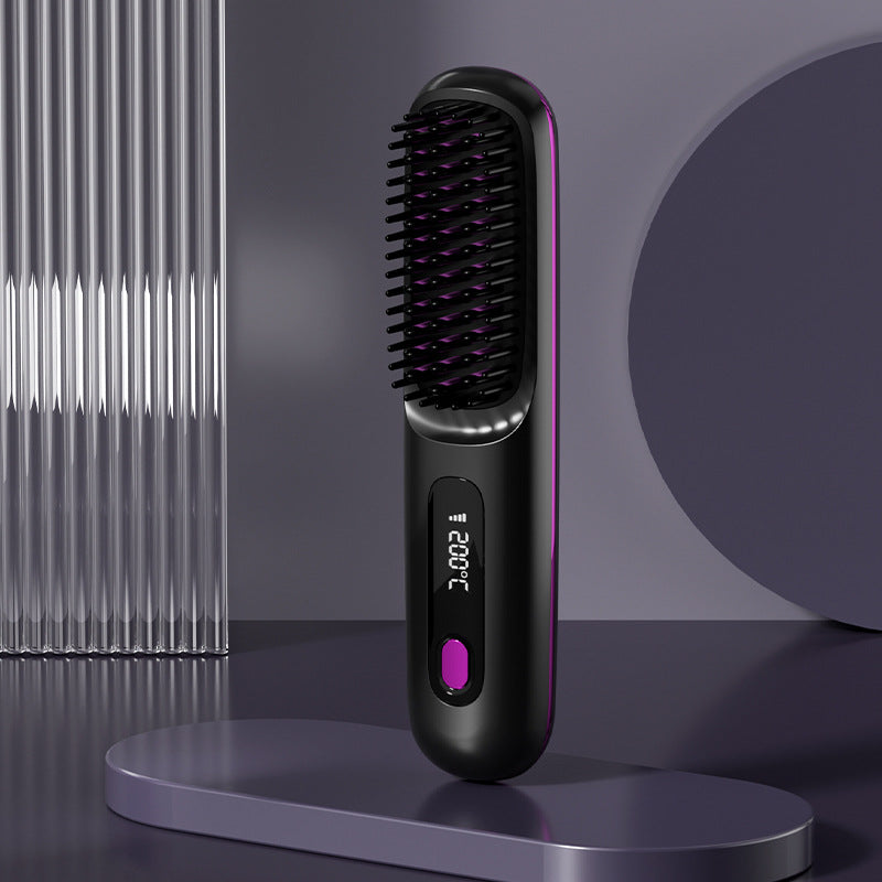 Cordless 2-in-1 Hair Straightener Brush