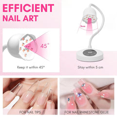 Makartt Lámpara UV para uñas Luminoza 10W Luz LED recargable con sensor para extensión de uñas acrílicas Curado flash, esmalte de gel portátil