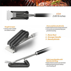 GRILLART Grill Brush Wire Brush Stainless Steel Baking Brush Super Powerful Grill Cleaning Accessories Cleaning Brush BBQ Tools