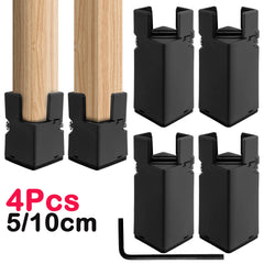 5/10 cm 4 piezas Pies ajustables para muebles Silla resistente de aleación de aluminio Elevador de mesa para sofá para pies de muebles de 0,8 a 1,4 pulgadas de espesor