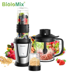 BioloMix-procesador de alimentos multifuncional 3 en 1, exprimidor portátil de 700W, batidora de batidos Personal, picadora de alimentos y molinillo en seco