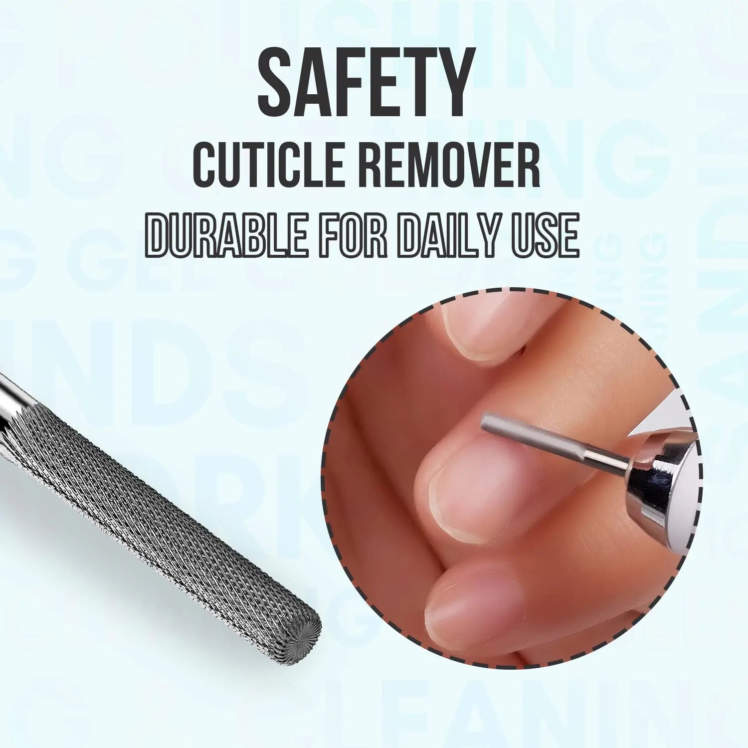 Nail Drill Bits-3/32" Cuticle Clean Nail Carbide Bit for Professional, Nail Salon, Nail Trimmer, Under Nail Cleaner,