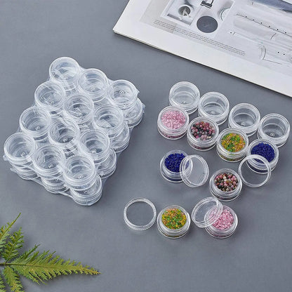 12PCS 3g Empty Clear Plastic Sample Containers with Lids Cosmetic Pot Jars Small  Containers for Lip Balms, Lotion, Powder