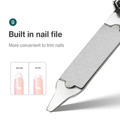 Ultra-Thin Nail Clippers Collapsible Portable Travel Fingernail Nail Scissors Cutter Stainless Steel Manicure Tools