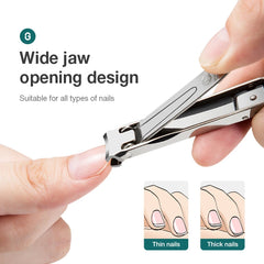 Ultra-Thin Nail Clippers Collapsible Portable Travel Fingernail Nail Scissors Cutter Stainless Steel Manicure Tools