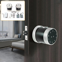 4 in 1 Smart Fingerprint Door Knob with Fingerprint Password IC Card and Bluetooth Applications Keyless Entry Door Lock for Home