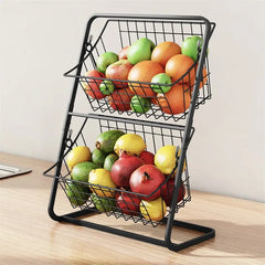 Estante organizador de cocina de doble capa, soporte para condimentos, verduras y frutas, montaje de baño, soporte extraíble para cosméticos, estante de almacenamiento