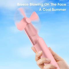 Handheld Fan 3 IN 1 Mini Hand Fan Portable USB Rechargeable Small Pocket Fan Battery Operated Fan with Power Bank