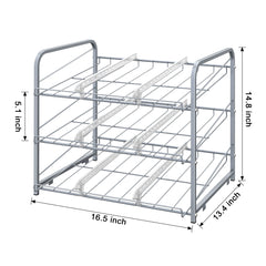 Soporte para estante de comida, organizador de despensa de cocina, hasta 72 latas, 2 uds.