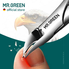 MR.GREEN-cortauñas para uñas de los pies, herramientas de manicura y pedicura, antisalpicaduras, paroniquia encarnada, juegos de herramientas de corrección profesionales