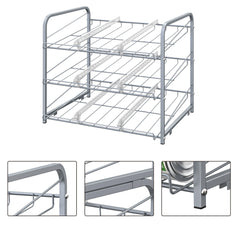 Soporte para estante de comida, organizador de despensa de cocina, hasta 72 latas, 2 uds.