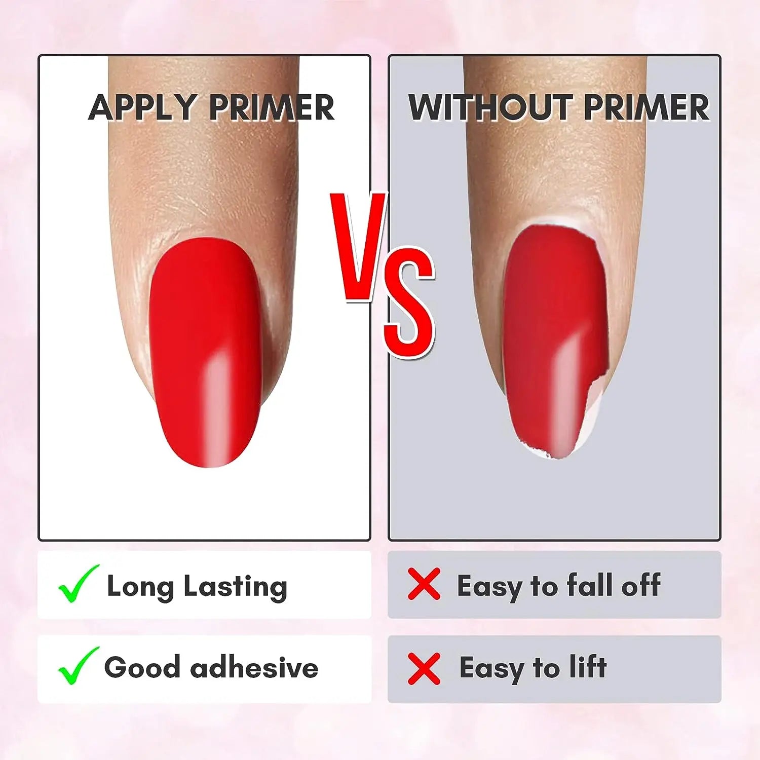 2Pcs Acid Free Natural Nail Prep Dehydrate & Bond Primer Makartt 15ml Gel Nail Polish Nail Dehydrator and Primer Supplies