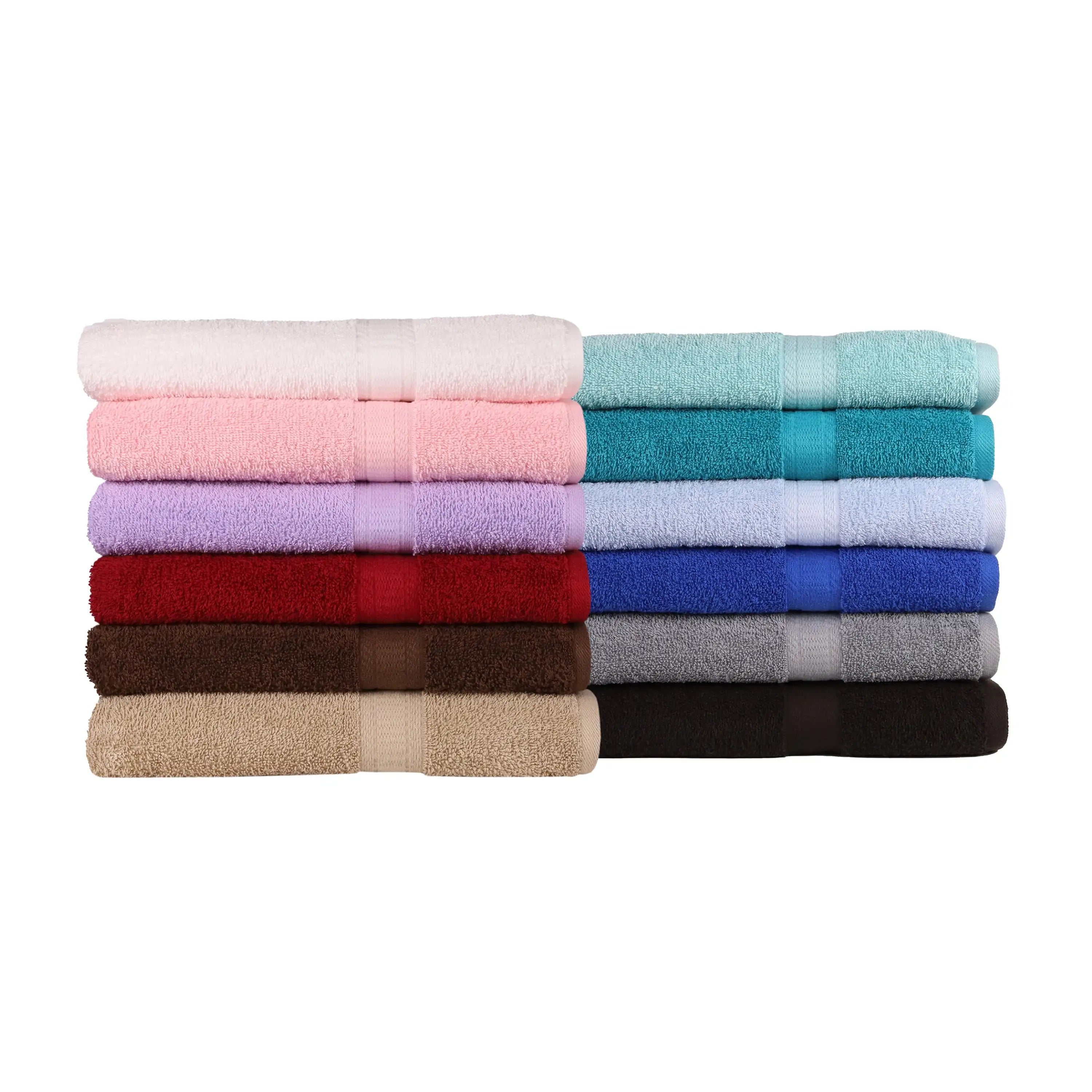 18-Piece  of Bath Towel Set Collection, White,Grey,Blue and Black